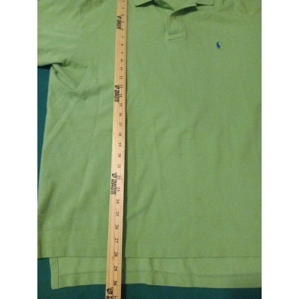 Polo Ralph Lauren Men's 2XL Classic Green 100% Cotton Short Sleeve Polo Shirt